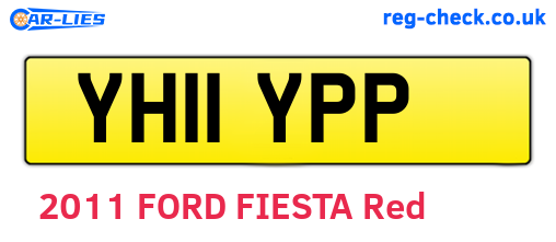 YH11YPP are the vehicle registration plates.