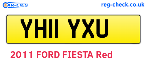 YH11YXU are the vehicle registration plates.