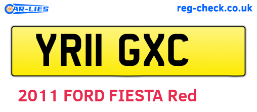 YR11GXC are the vehicle registration plates.