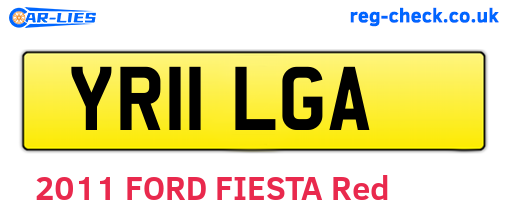 YR11LGA are the vehicle registration plates.