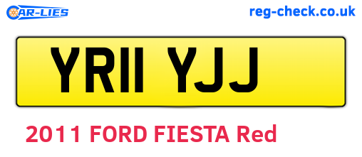 YR11YJJ are the vehicle registration plates.