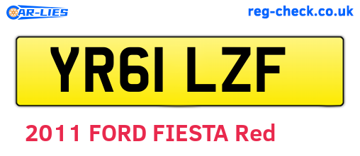 YR61LZF are the vehicle registration plates.