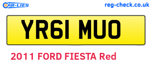 YR61MUO are the vehicle registration plates.