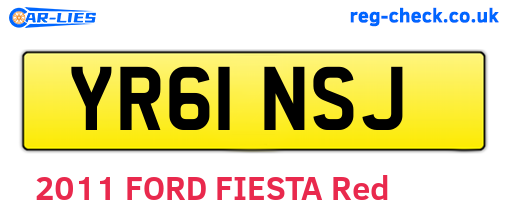 YR61NSJ are the vehicle registration plates.