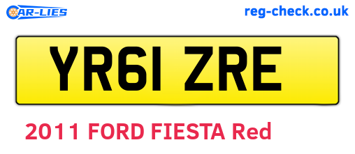 YR61ZRE are the vehicle registration plates.