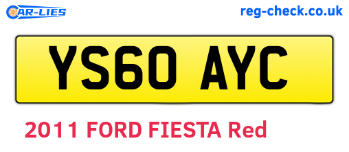 YS60AYC are the vehicle registration plates.