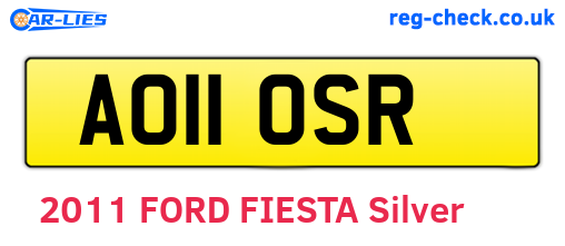 AO11OSR are the vehicle registration plates.