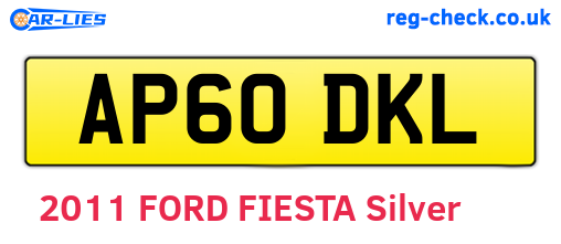 AP60DKL are the vehicle registration plates.