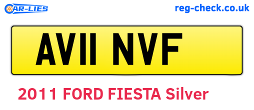 AV11NVF are the vehicle registration plates.