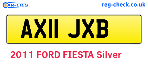 AX11JXB are the vehicle registration plates.