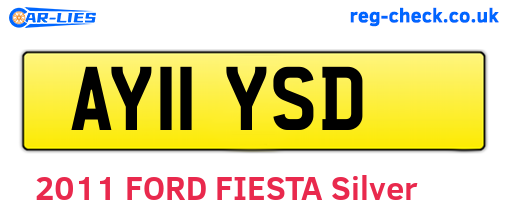 AY11YSD are the vehicle registration plates.