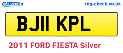 BJ11KPL are the vehicle registration plates.