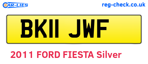 BK11JWF are the vehicle registration plates.