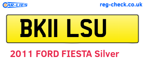 BK11LSU are the vehicle registration plates.