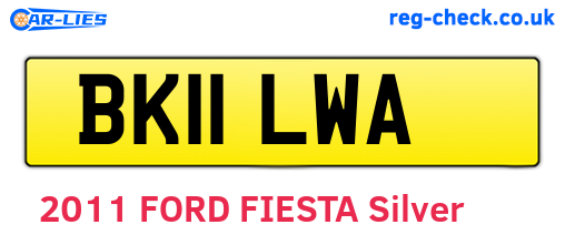 BK11LWA are the vehicle registration plates.