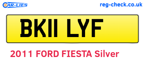 BK11LYF are the vehicle registration plates.