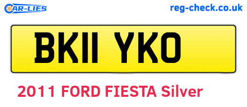 BK11YKO are the vehicle registration plates.