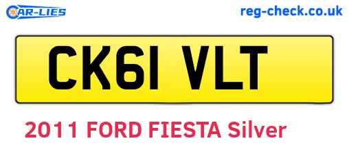 CK61VLT are the vehicle registration plates.