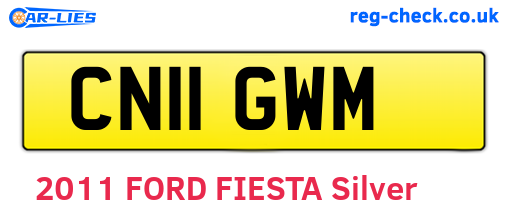 CN11GWM are the vehicle registration plates.