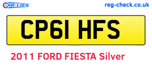 CP61HFS are the vehicle registration plates.
