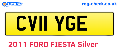 CV11YGE are the vehicle registration plates.