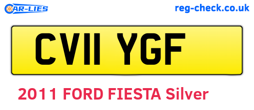CV11YGF are the vehicle registration plates.