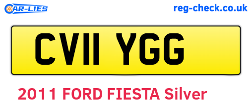 CV11YGG are the vehicle registration plates.