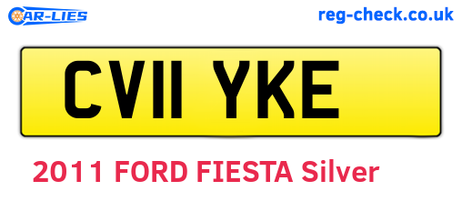 CV11YKE are the vehicle registration plates.