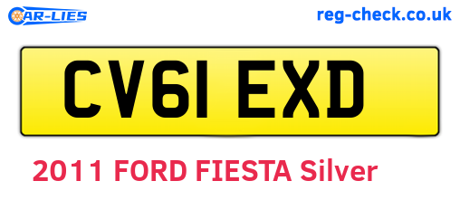 CV61EXD are the vehicle registration plates.