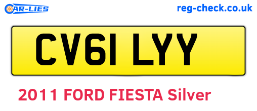 CV61LYY are the vehicle registration plates.