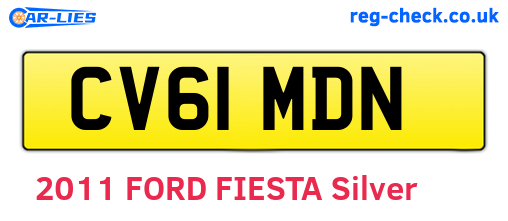CV61MDN are the vehicle registration plates.