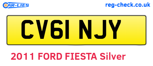 CV61NJY are the vehicle registration plates.
