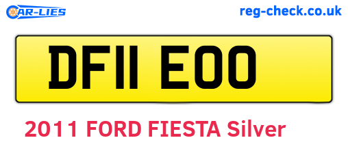 DF11EOO are the vehicle registration plates.