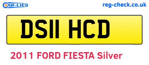 DS11HCD are the vehicle registration plates.
