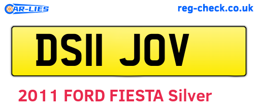 DS11JOV are the vehicle registration plates.