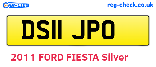 DS11JPO are the vehicle registration plates.