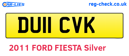 DU11CVK are the vehicle registration plates.