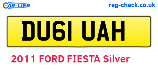 DU61UAH are the vehicle registration plates.