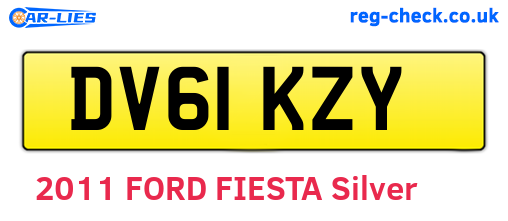 DV61KZY are the vehicle registration plates.