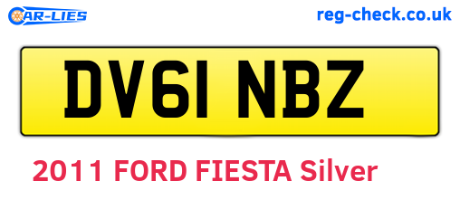 DV61NBZ are the vehicle registration plates.