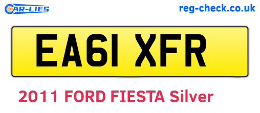 EA61XFR are the vehicle registration plates.