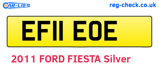 EF11EOE are the vehicle registration plates.