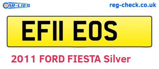 EF11EOS are the vehicle registration plates.