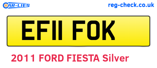 EF11FOK are the vehicle registration plates.