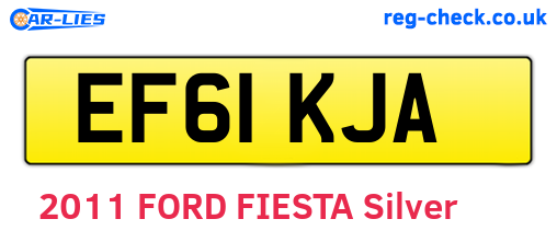 EF61KJA are the vehicle registration plates.