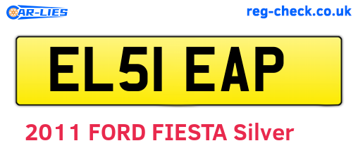 EL51EAP are the vehicle registration plates.