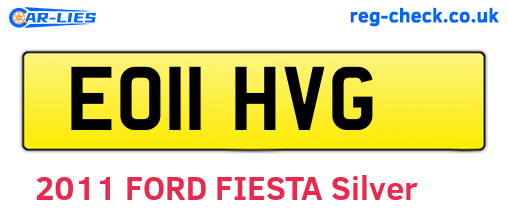 EO11HVG are the vehicle registration plates.