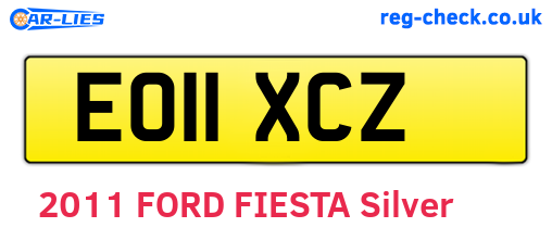 EO11XCZ are the vehicle registration plates.