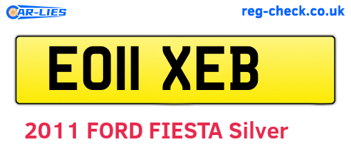 EO11XEB are the vehicle registration plates.
