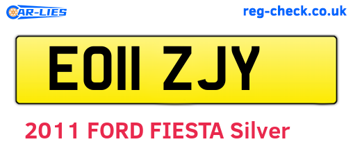 EO11ZJY are the vehicle registration plates.